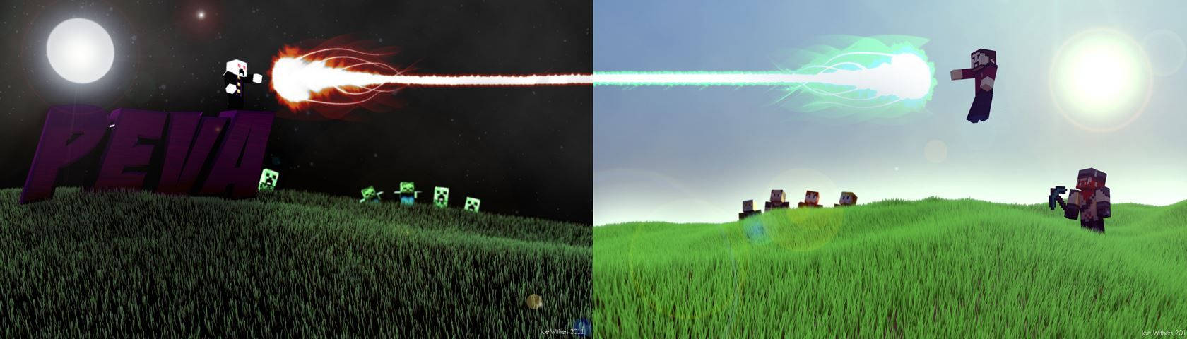 HD Minecraft smeltede ildkuler bakgrunnsbilde