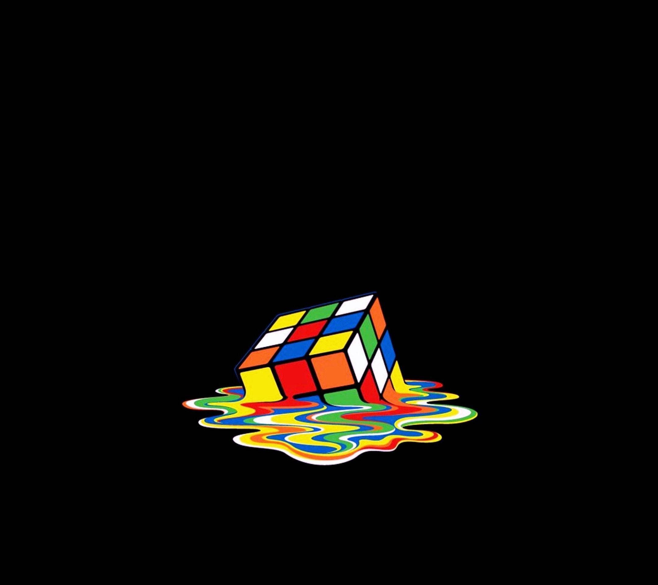 Smeltet Rubiks AMOLED Bakgrunner