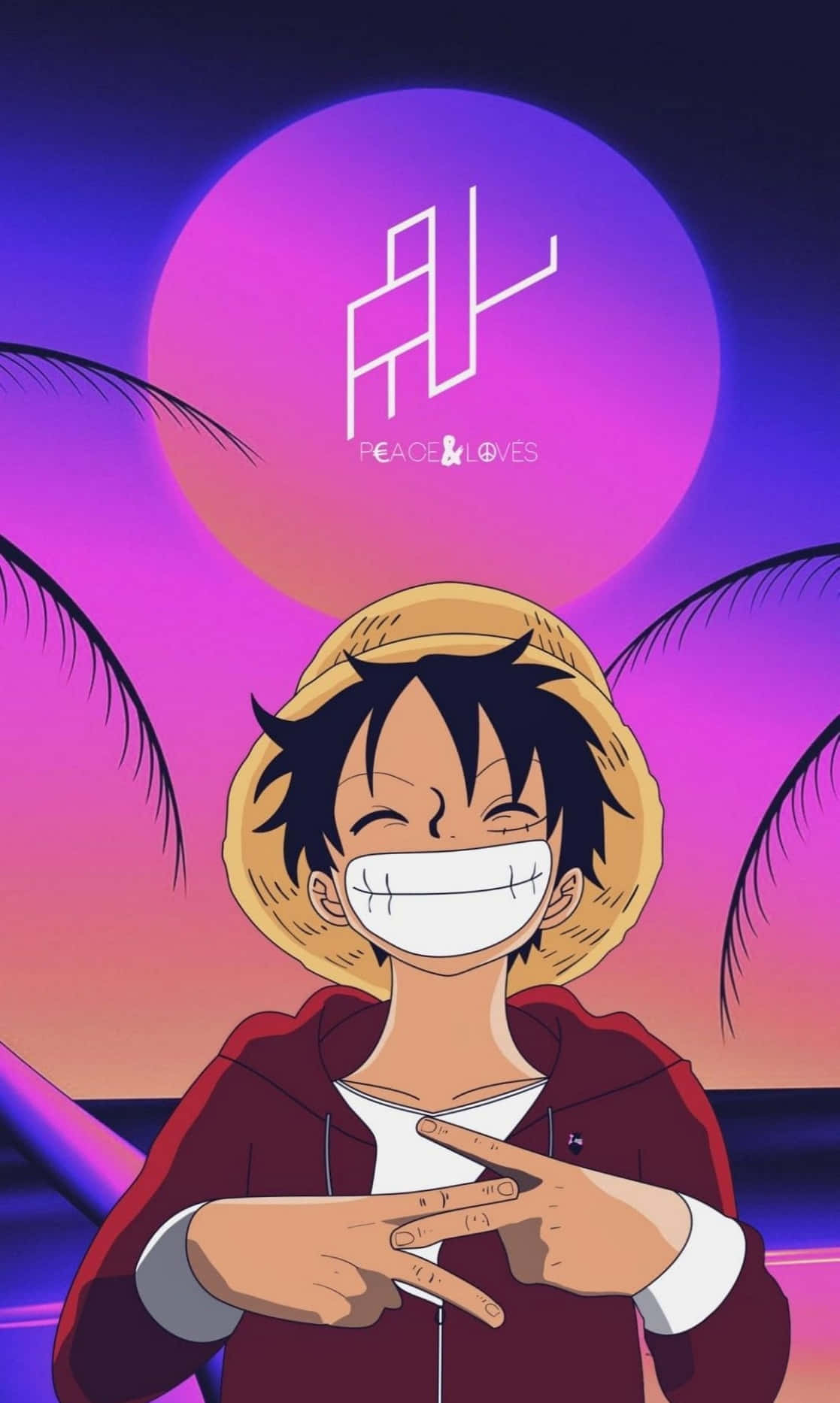 Smil av One Piece Luffy Telefon Bakgrunner