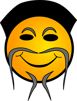 Smilende emoji med skjegg grafikk Bakgrunner