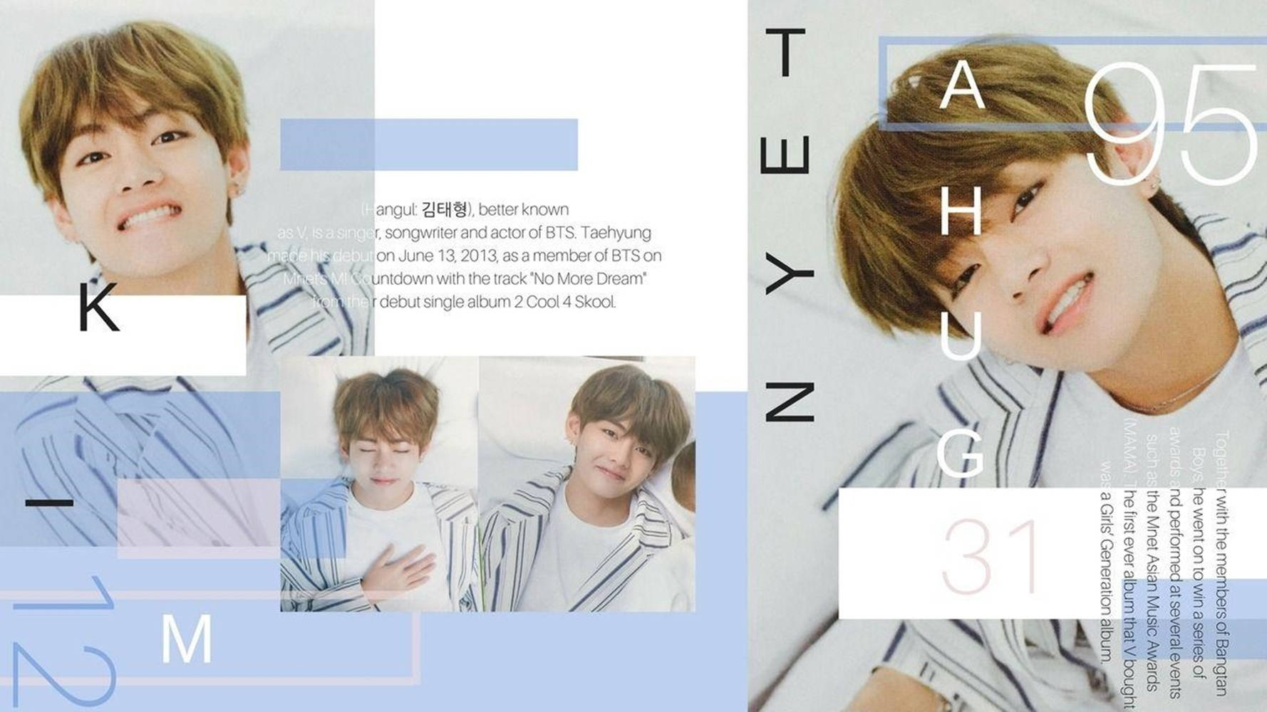 Smilende Kim Tae-Hyung estetisk Bakgrunner
