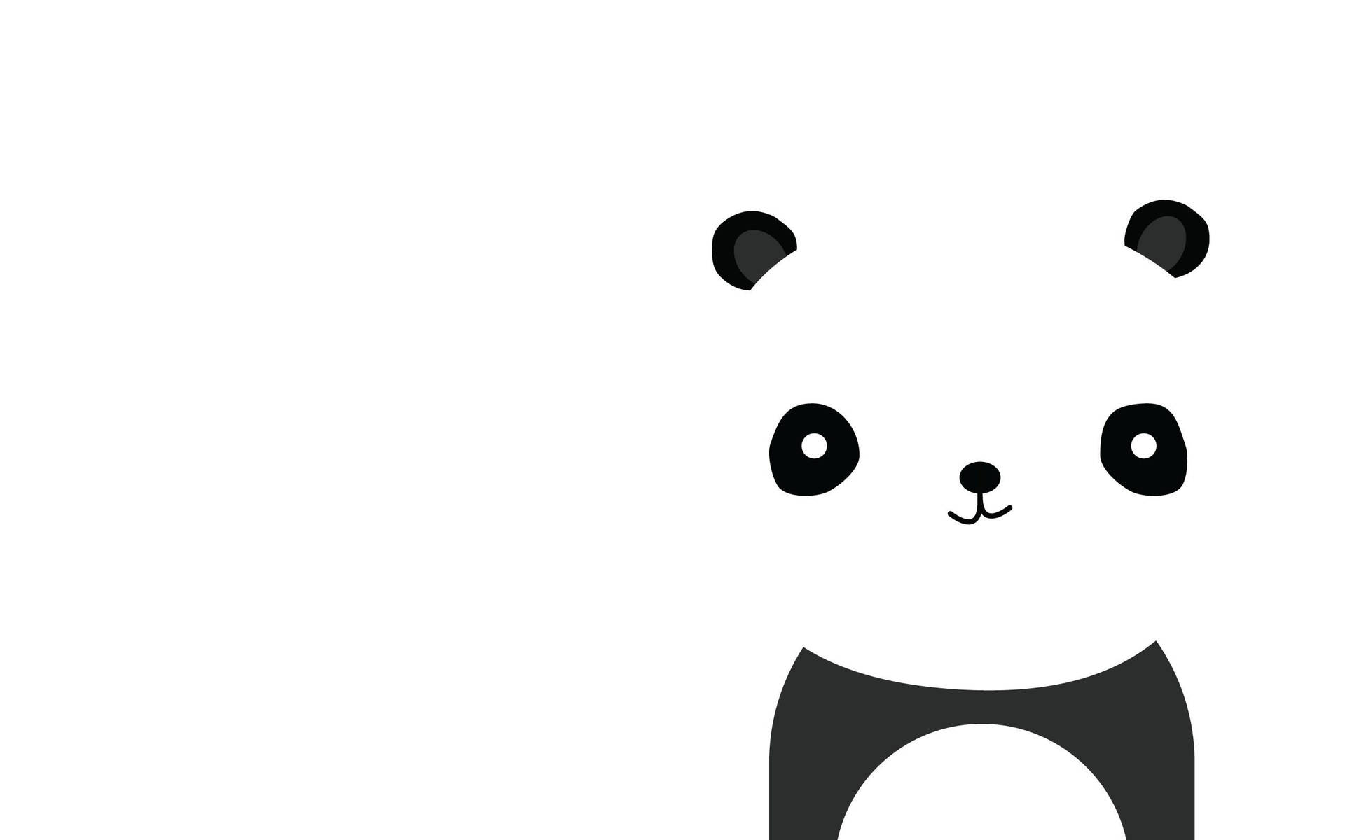 Smilende kul hvit panda
