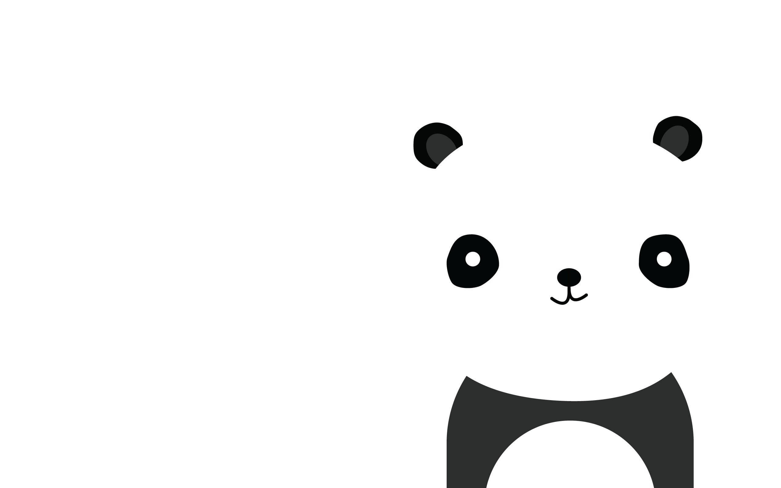 Smilende kul hvit panda Bakgrunner