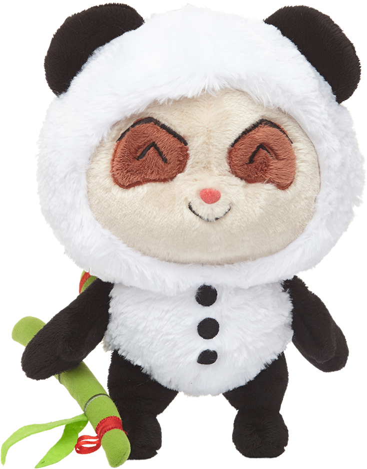 Smilende panda kosedyr med bambus Bakgrunner