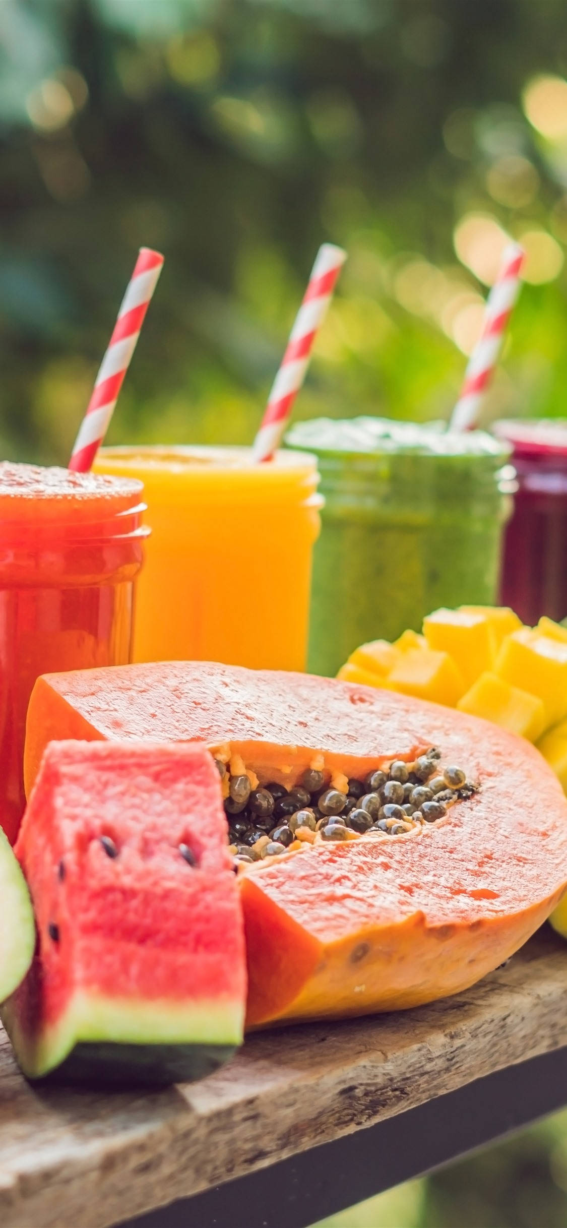Smoothie med frukt Bakgrunner