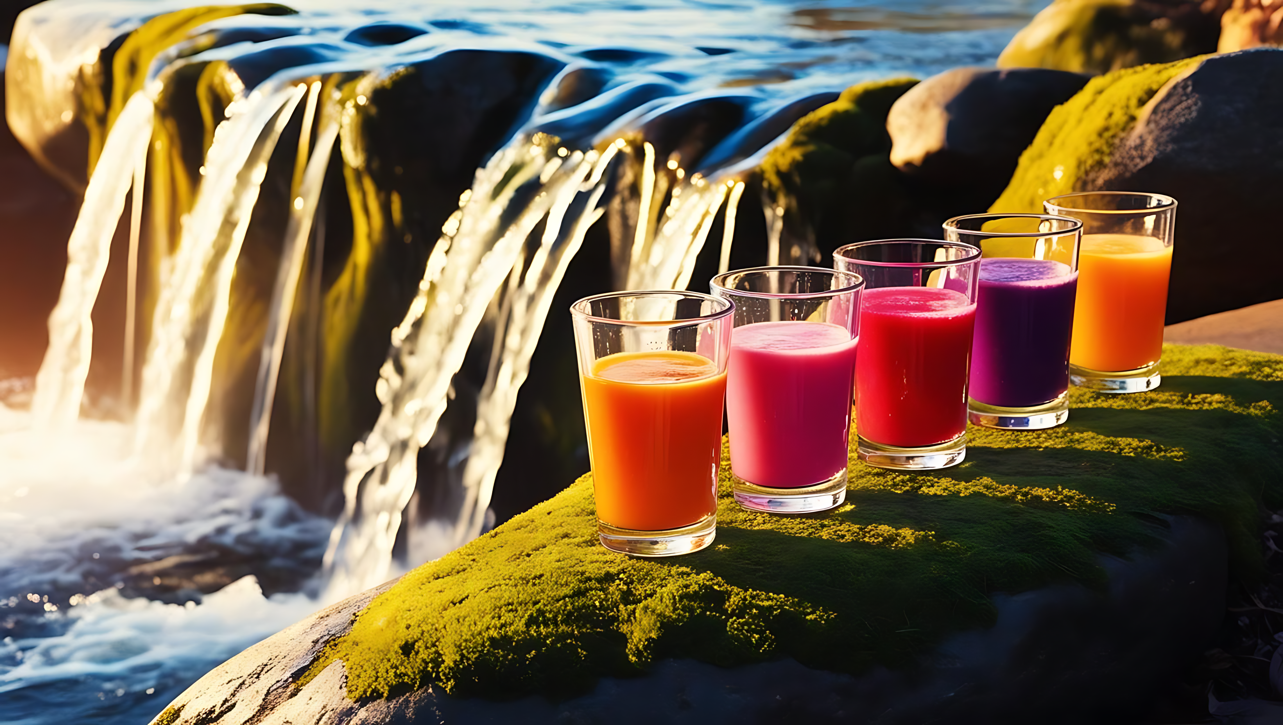 Smoothies ved fossen Bakgrunner