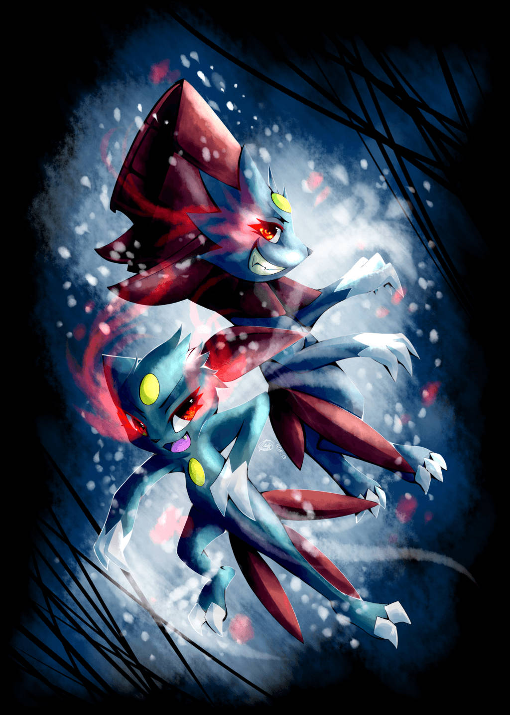 Sneasel og Weavile Bakgrunner