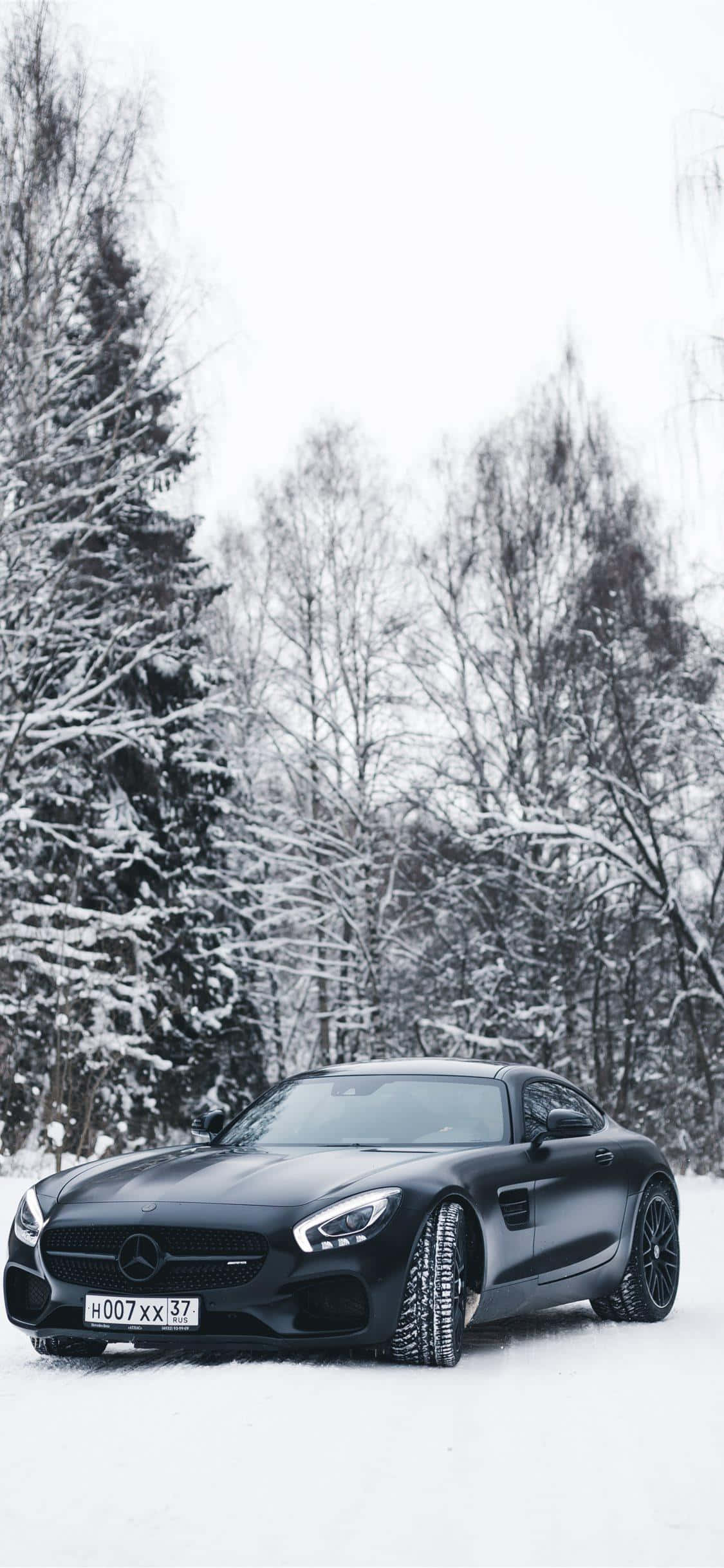 Snøhvit svart GT iPhone Xs Mercedes Amg bakgrunn Bakgrunner