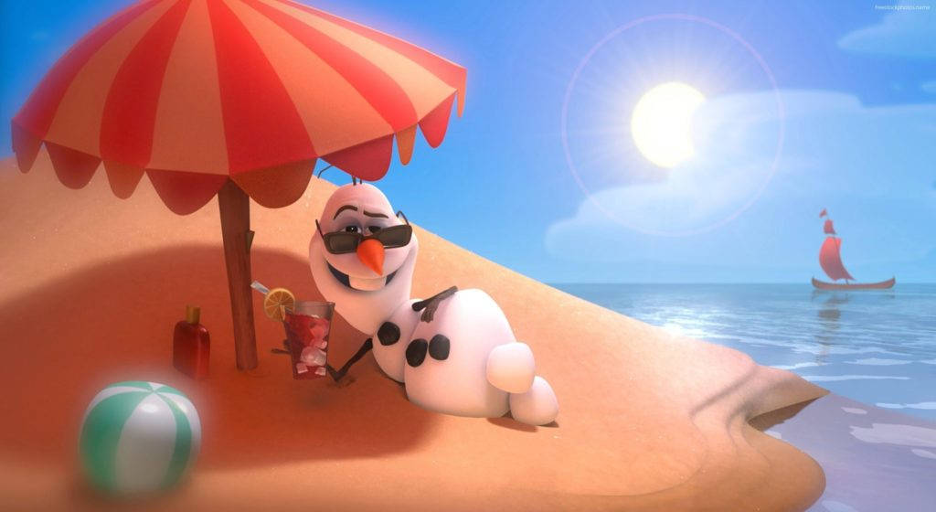 Snømann på sommerens skrivebord Bakgrunner