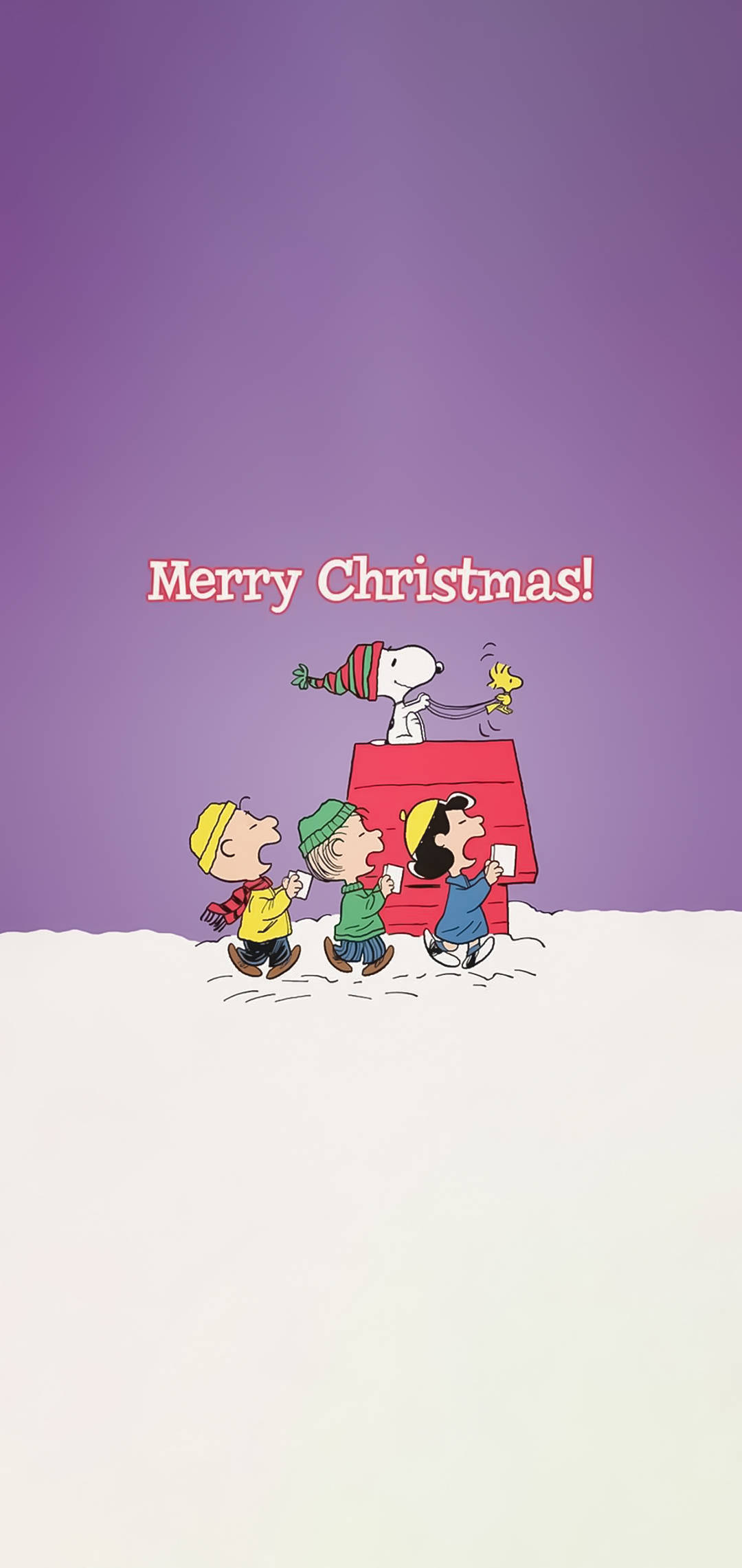 Snoopy går jule- iPhone Bakgrunner