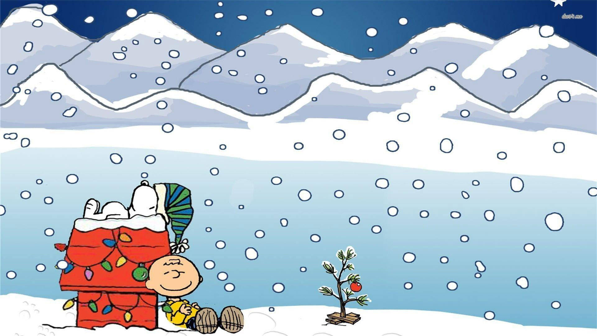 Snoopy Jule Utesnø Bakgrunner