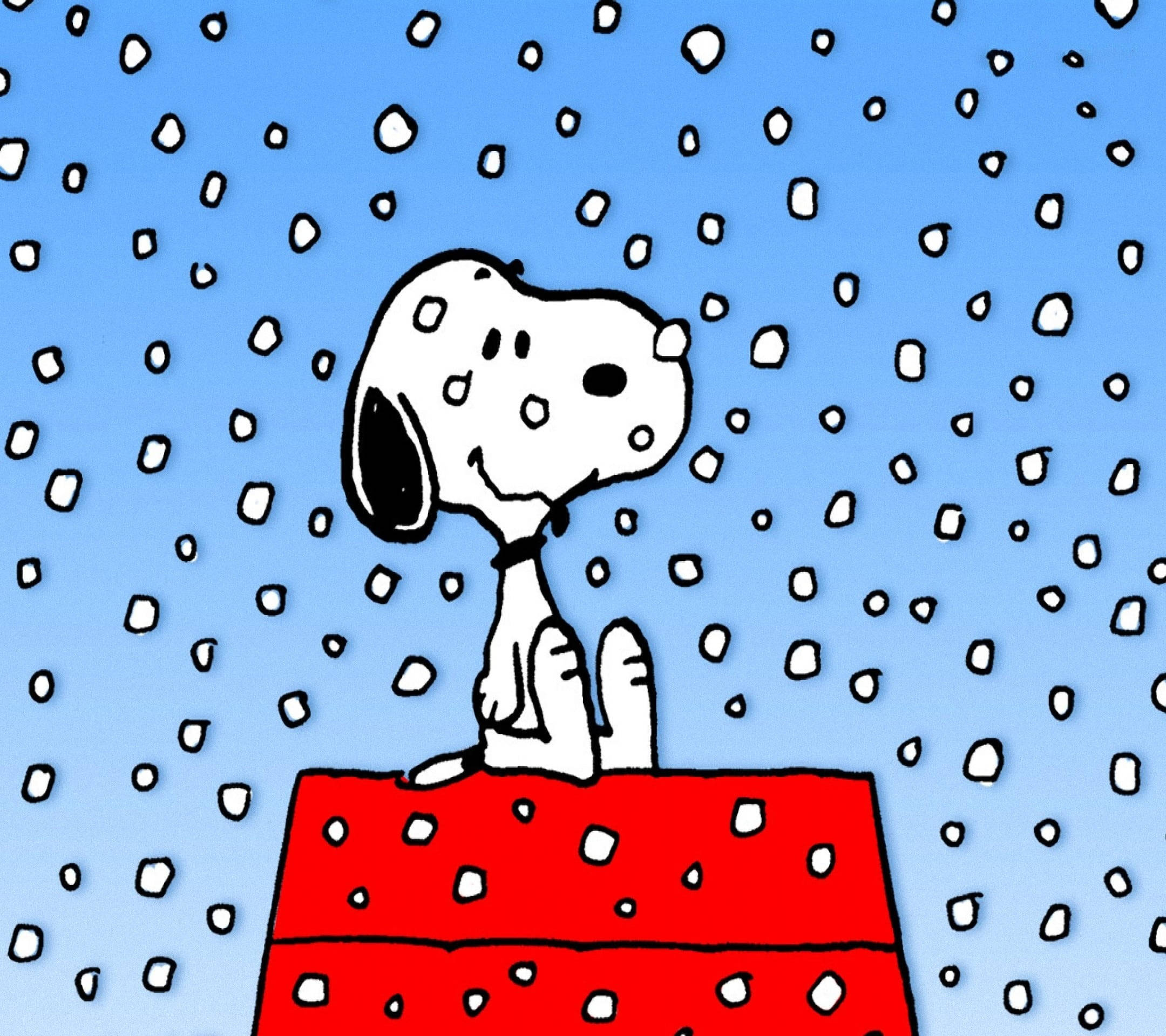 Snoopy julehus i snø Bakgrunner