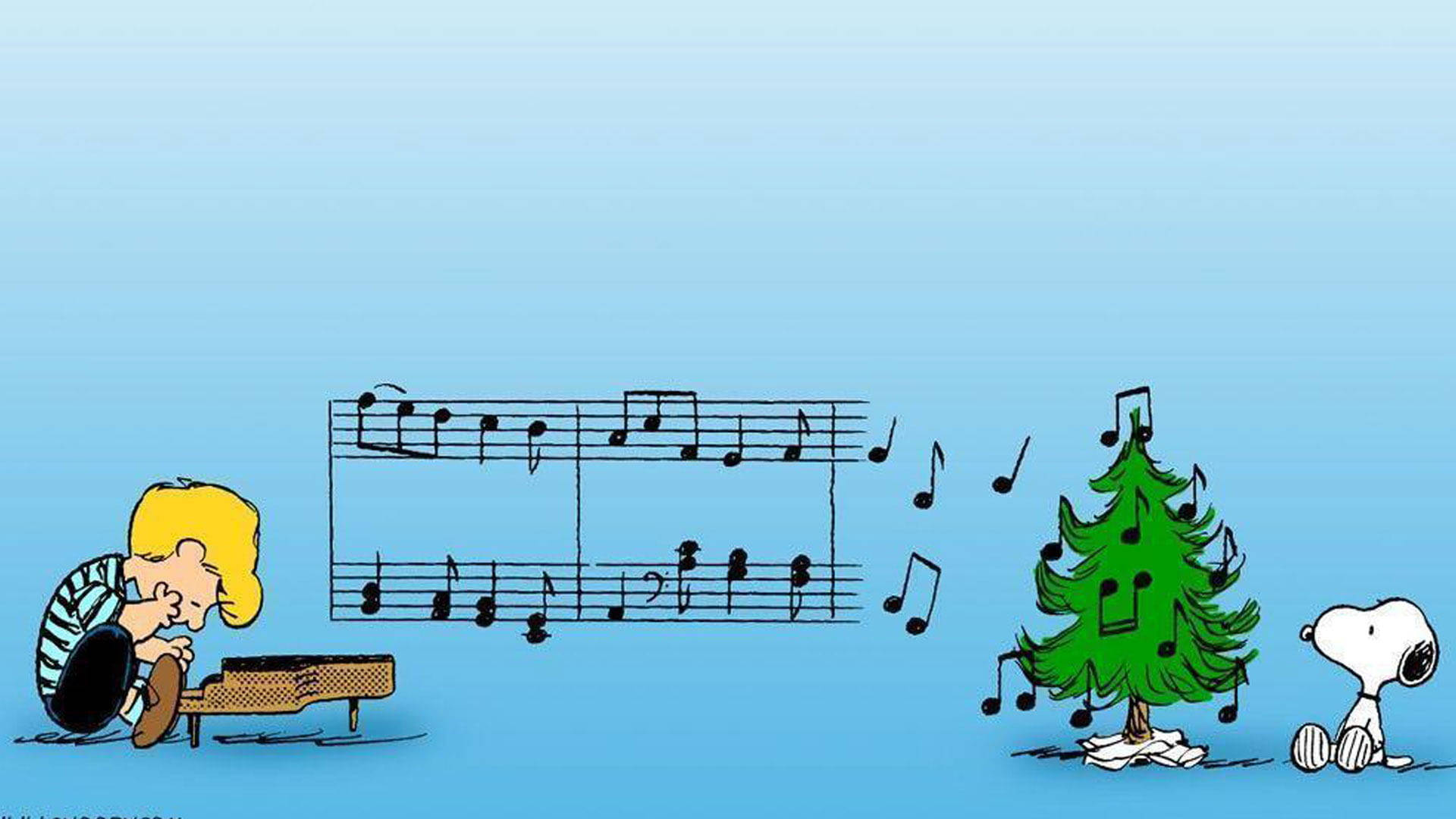 Snoopy julemusikknoter Bakgrunner