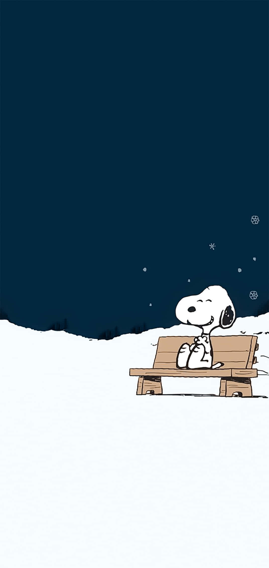 Snoopy på en benk Peanuts jul Bakgrunner