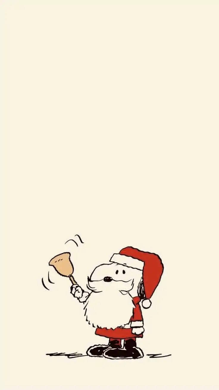 Snoopy som julenissen iPhone Bakgrunner