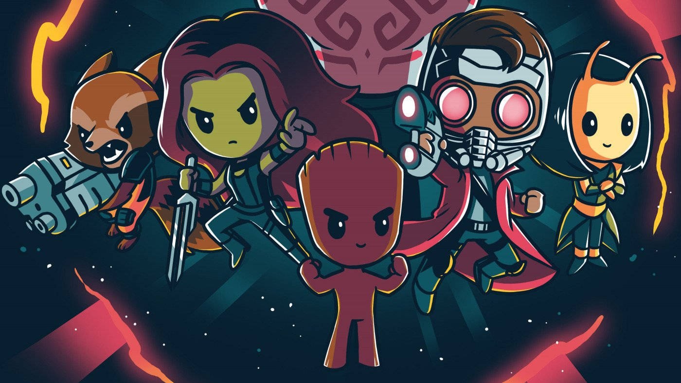 Søt 4K Guardians Of The Galaxy-fankunst Bakgrunner