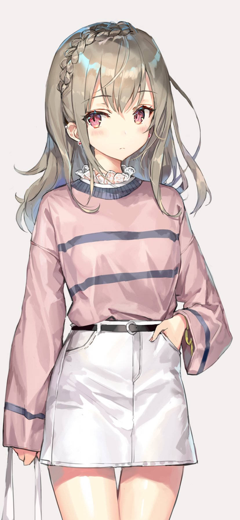 Søt Anime PFP Stilig Jente Bakgrunner