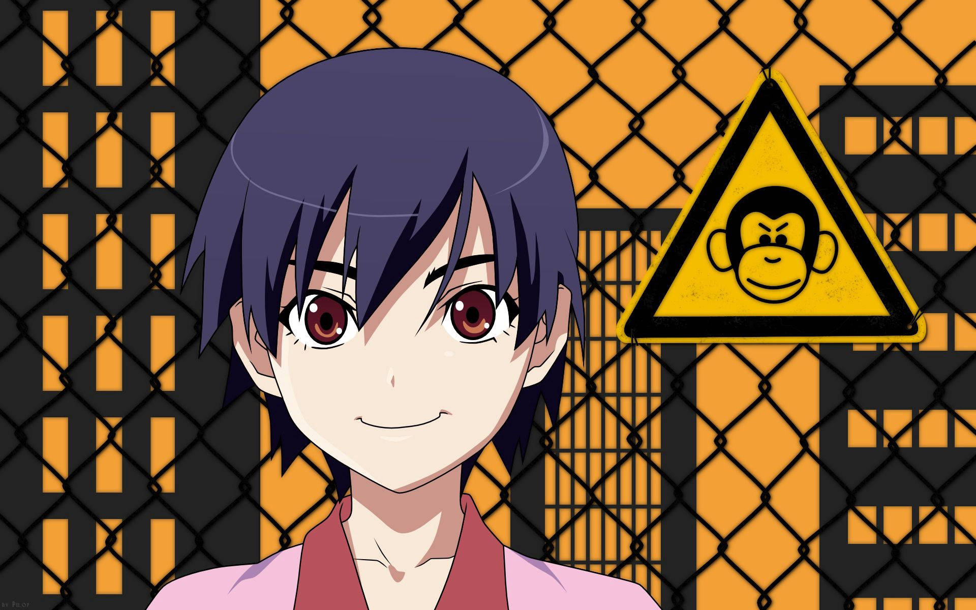 Søt animegutt smiler bakgrunnsbilde — Søt anime-GIF Bakgrunner