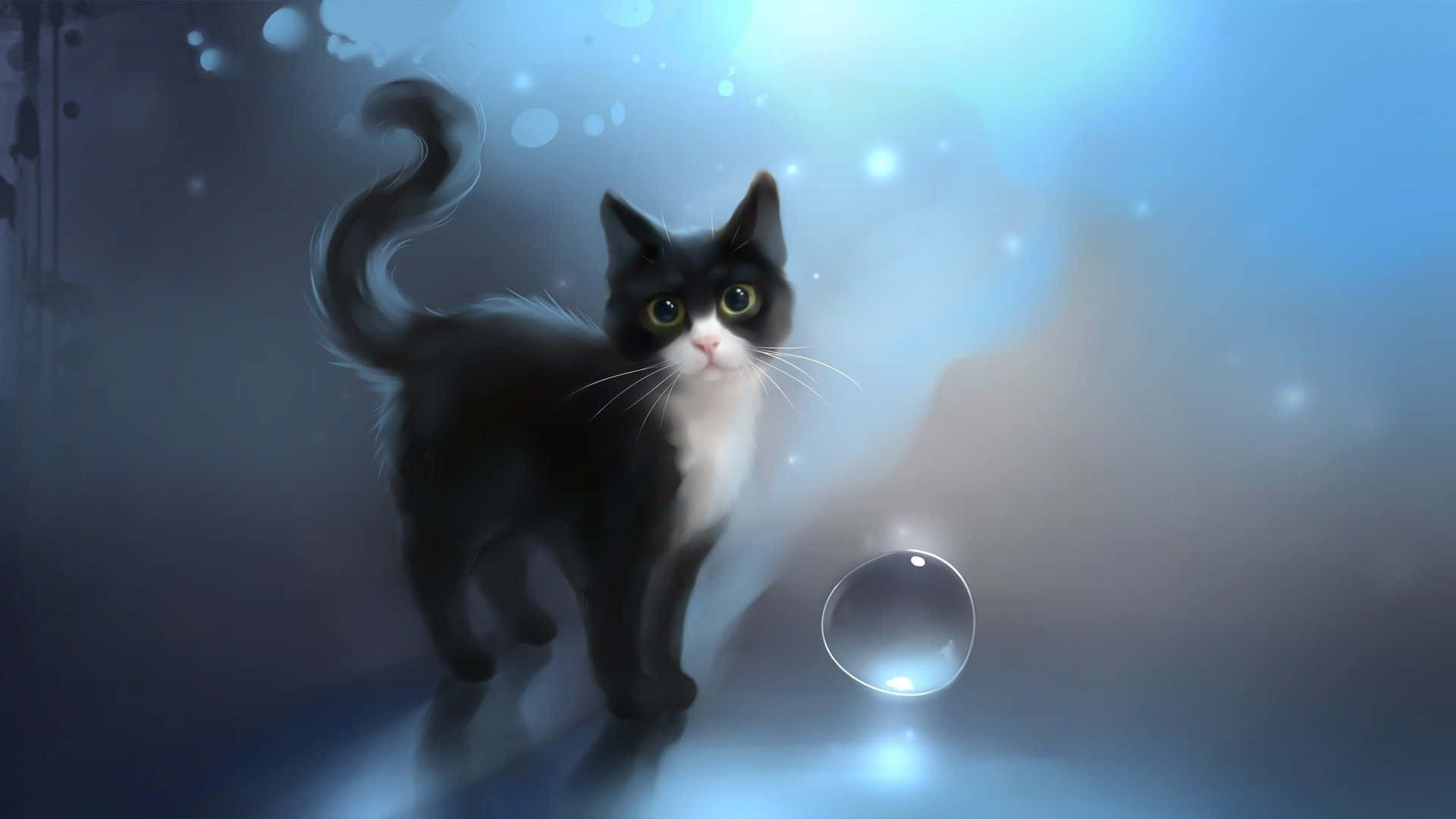 Søt animekatt klar for eventyr Bakgrunner