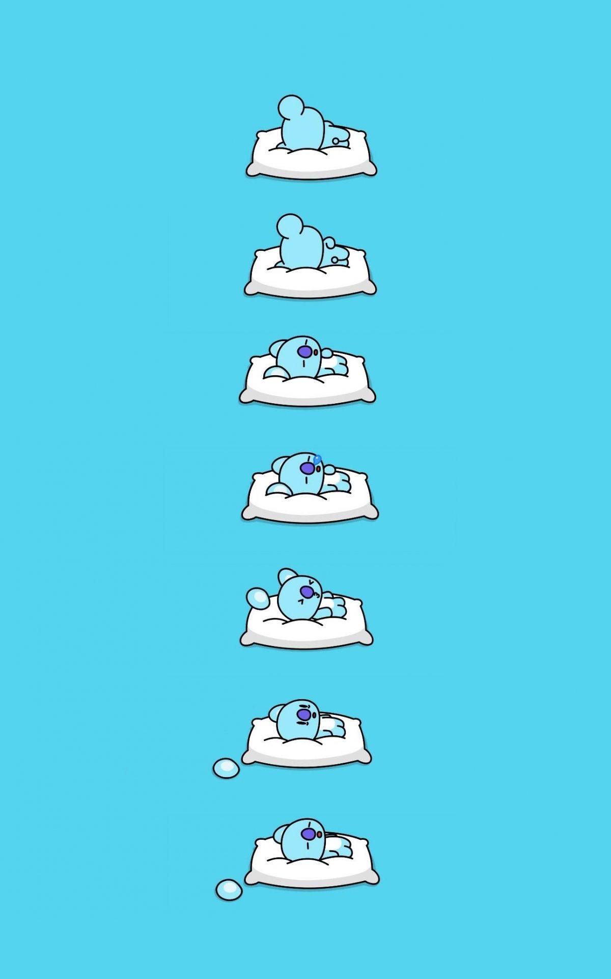 Søt BT21 Koya sover Bakgrunner