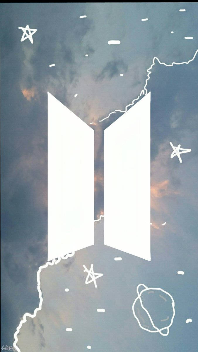 Søt BTS-logo grafikk bakgrunnsbilde