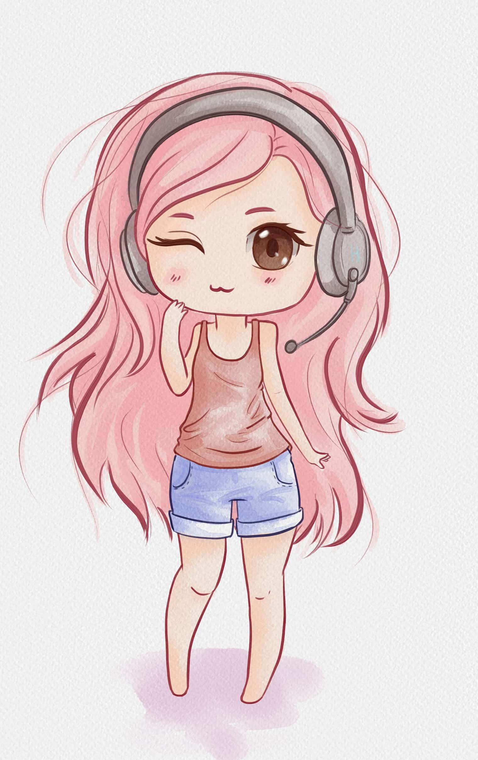 Søt chibi-figur Bakgrunner