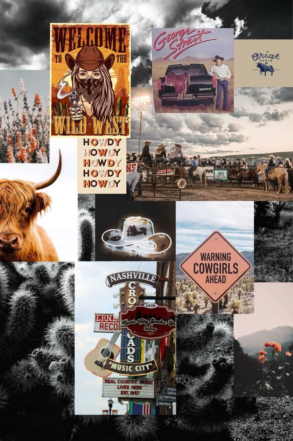 Søt country western livskollasje Bakgrunner