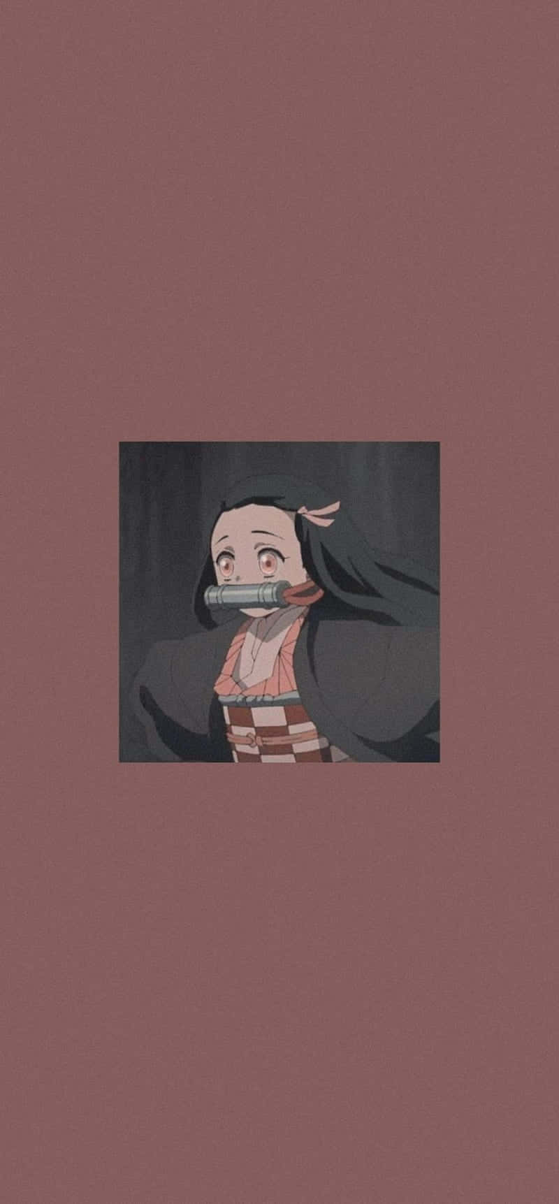 Søt Demon Slayer Nezuko Kamado minimalistisk kunst Bakgrunner