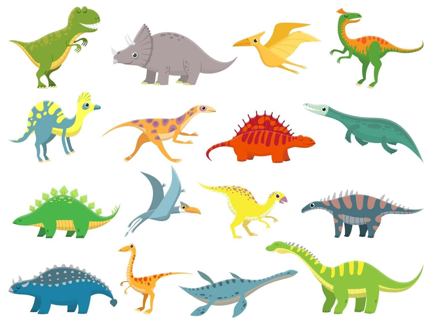 Søt dinosaur som vandrer gjennom naturen Bakgrunner