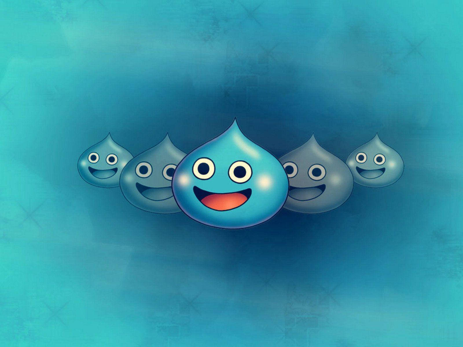 Søt Dragon Quest Slim Bakgrunner