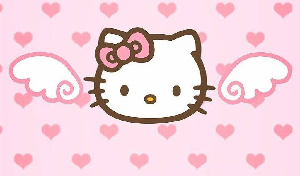 Søt engel Hello Kitty estetisk Bakgrunner