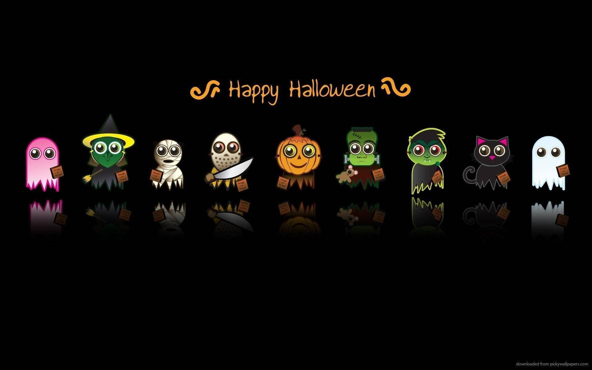Søt estetisk Halloween med populære ikoner Bakgrunner