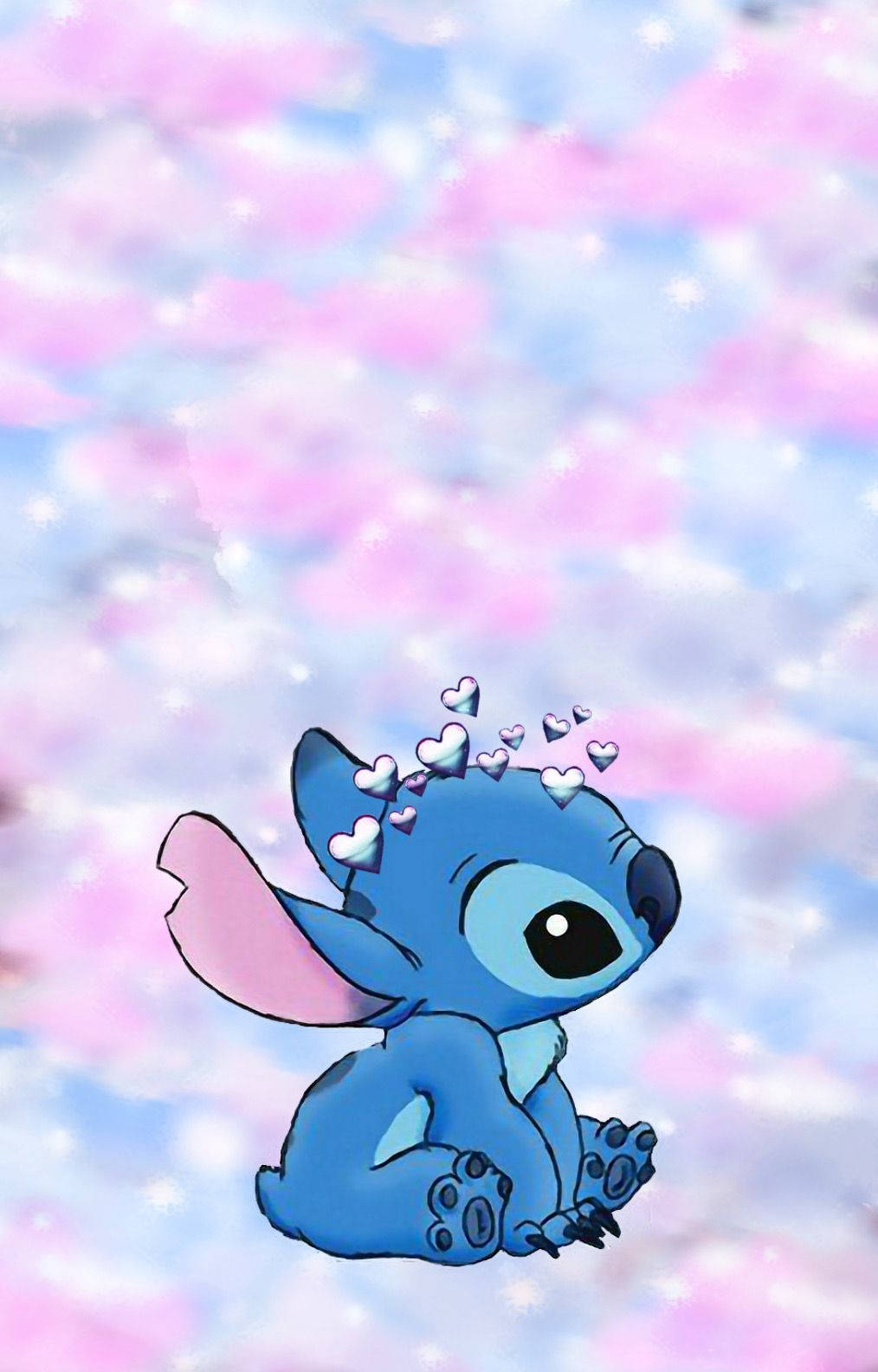 Søt estetisk Stitch bomullsgodtsky Bakgrunner