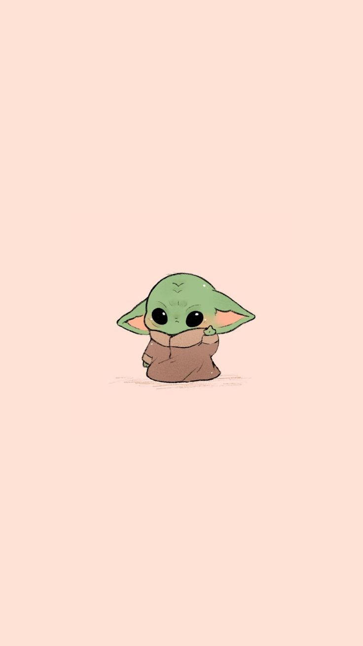 Søt estetisk tegneserie Grogu The Mandalorian — Søt estetisk GIF Bakgrunner
