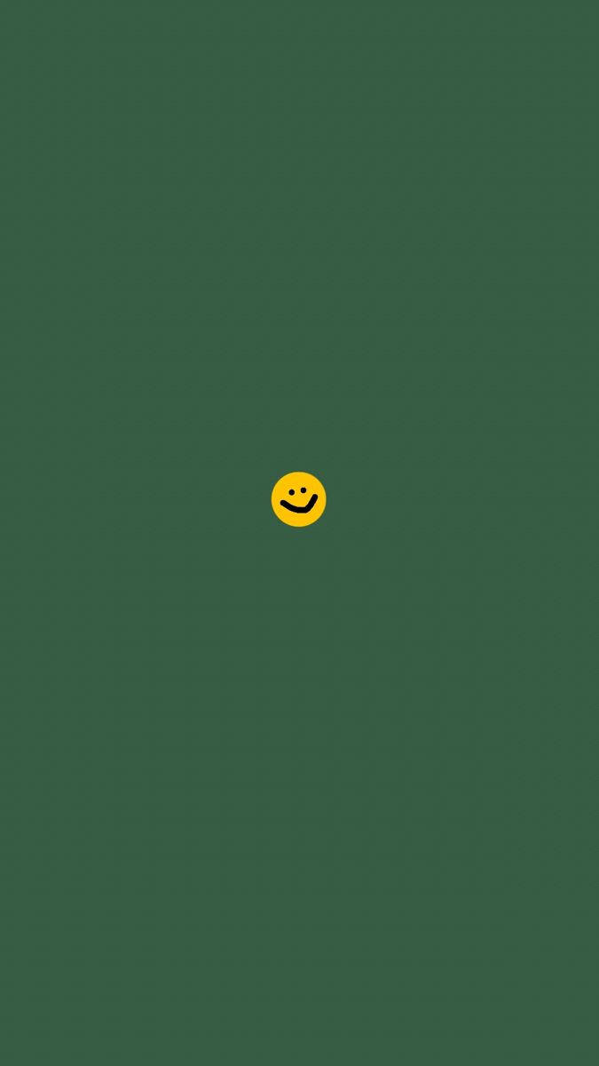 Søt gul smiley enkel estetikk