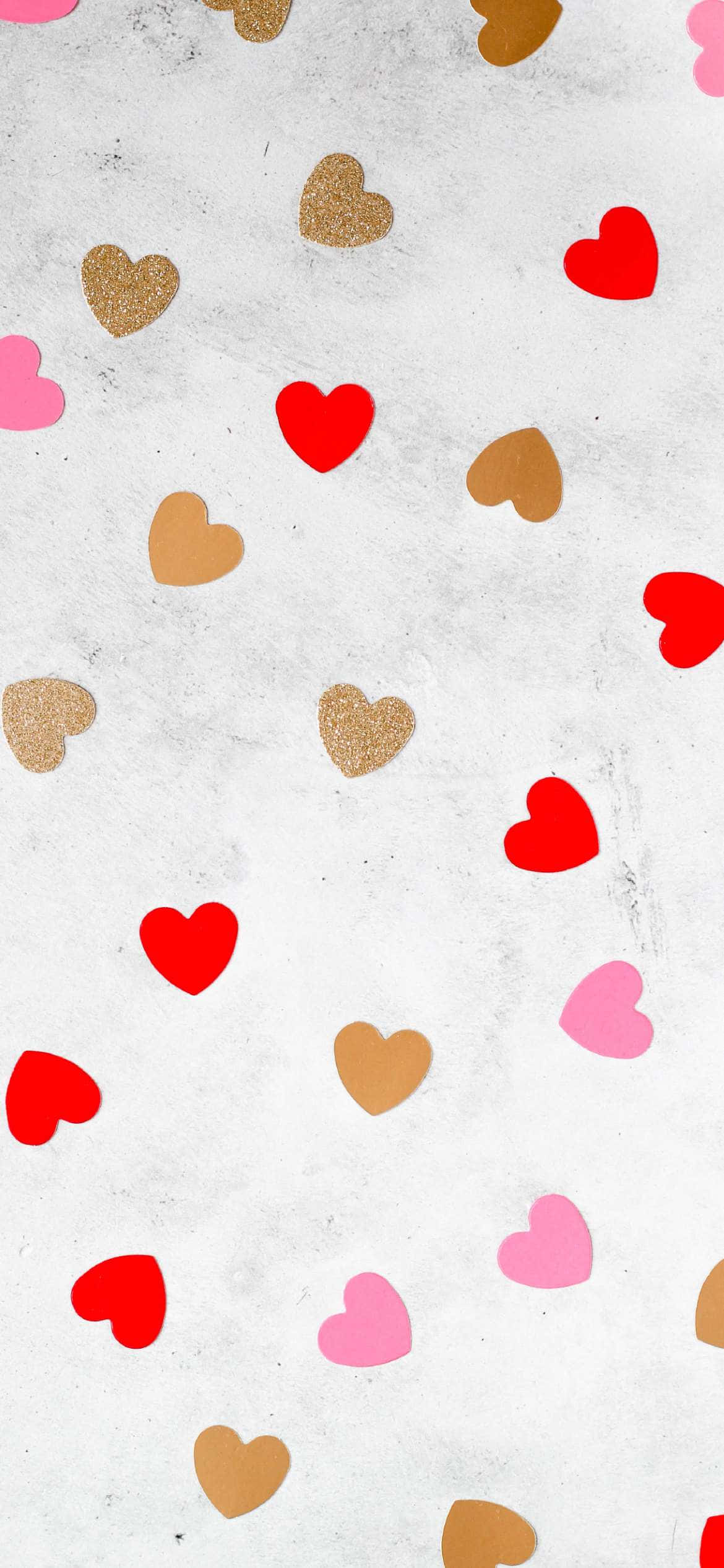 Nydelig Hjertesymbol Estetisk Valentinsdag Bakgrunner