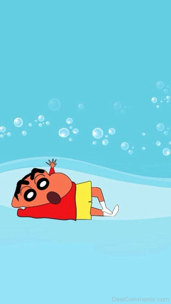 Søt japansk figur Shin Chan iPhone Bakgrunner
