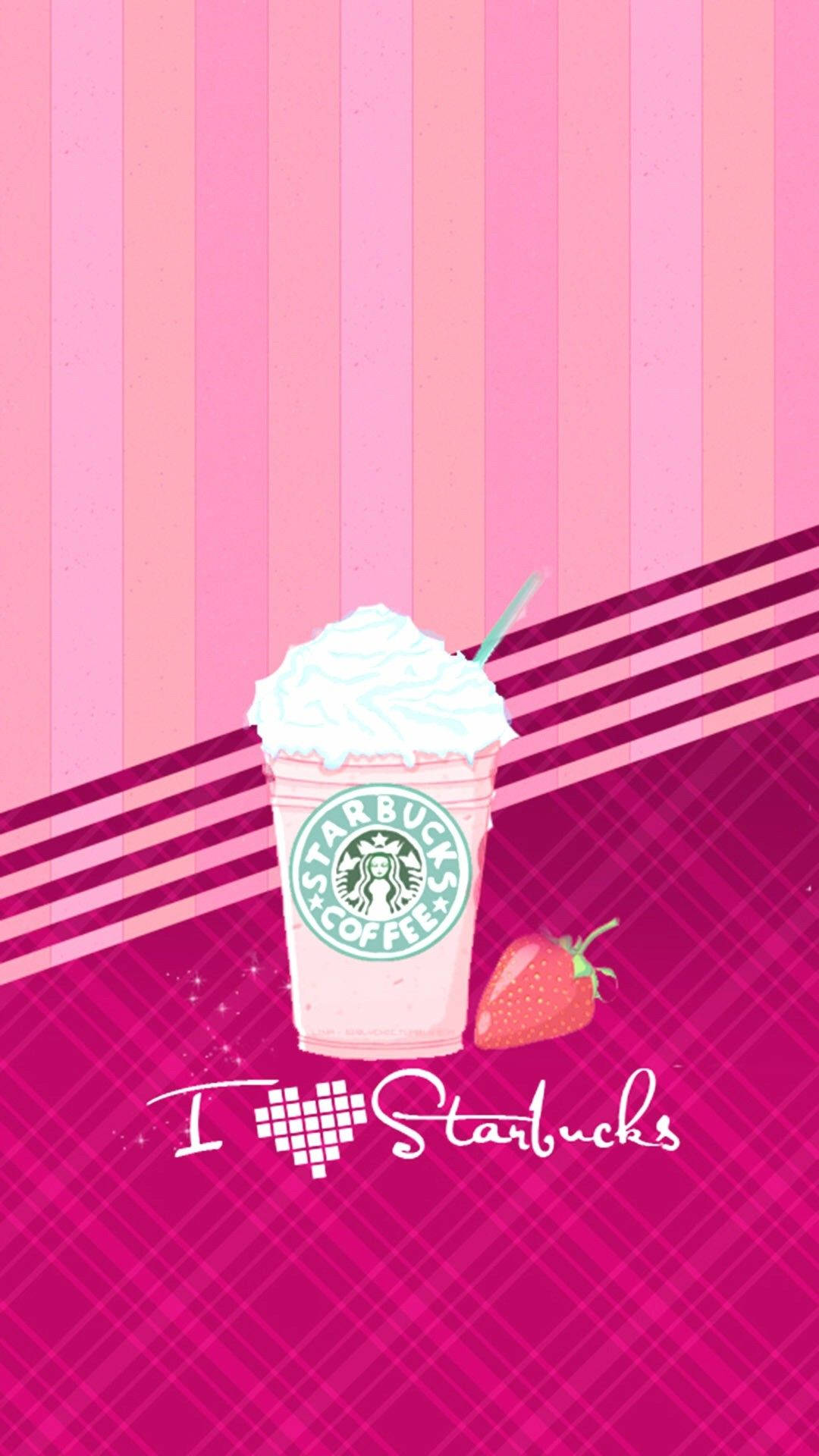 Søt jentetelefon Starbucks Bakgrunner