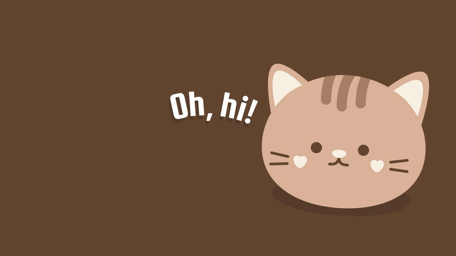 Søt katt PC-bakgrunnsdesign idé