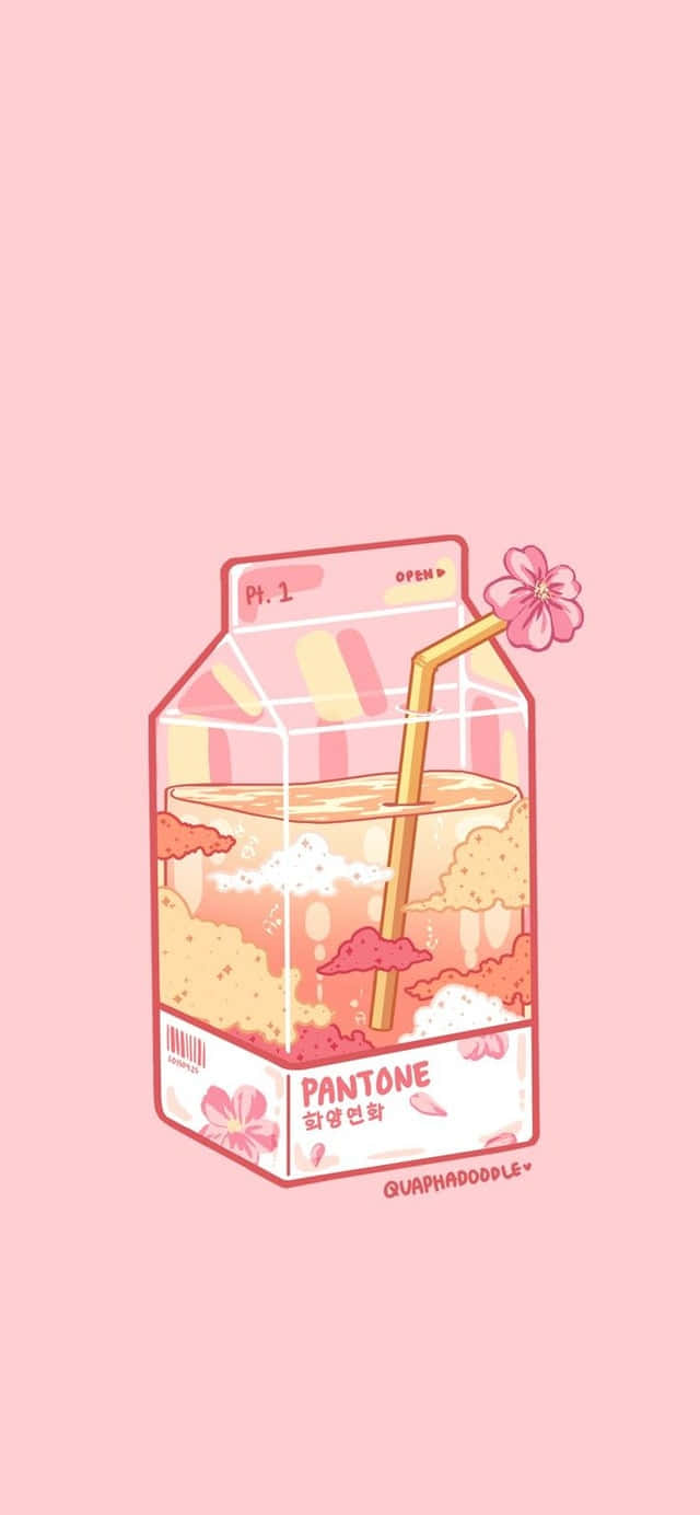 Søt Kawaii-estetisk juicekartong Bakgrunner