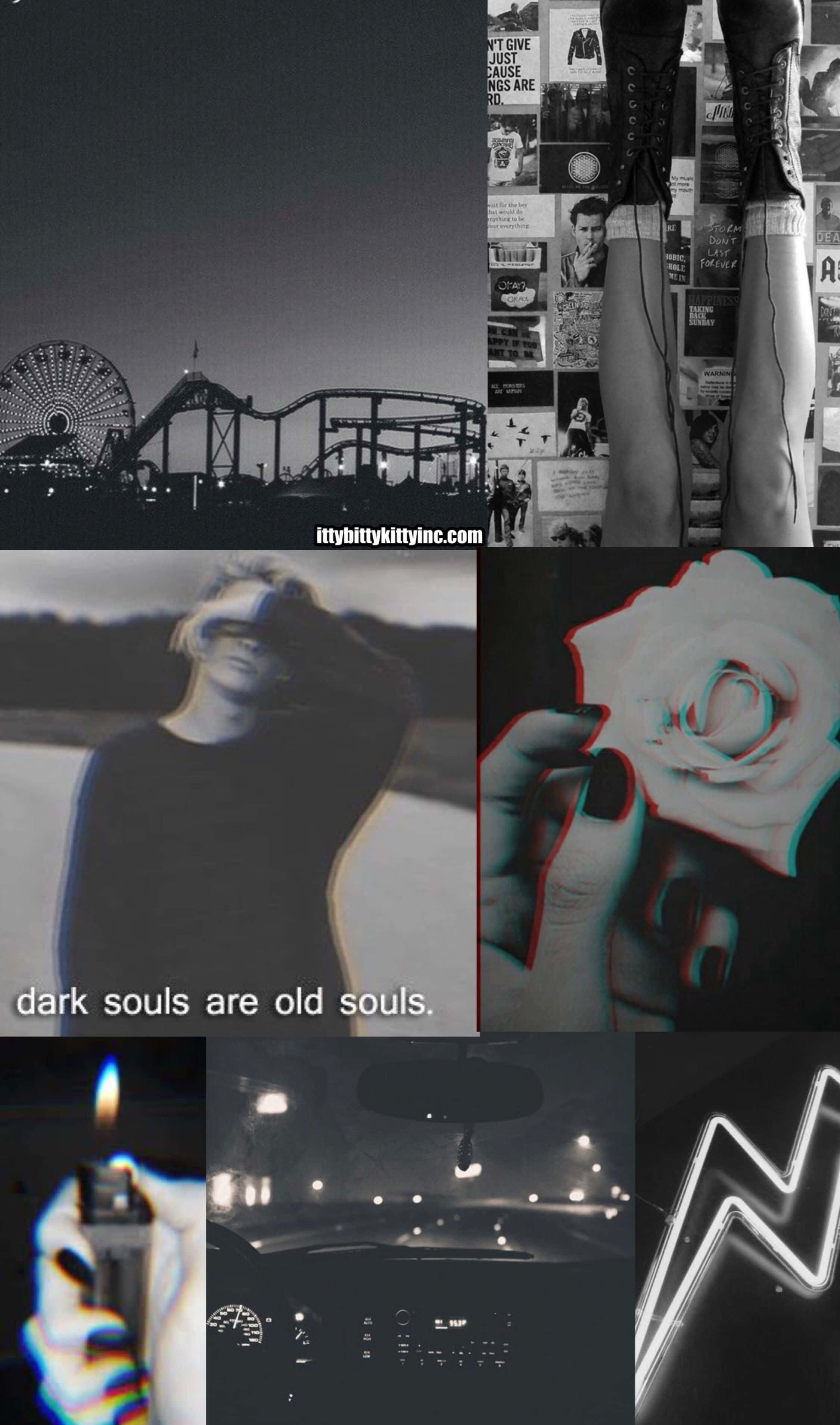 Søt Mørk Collage Bakgrunner