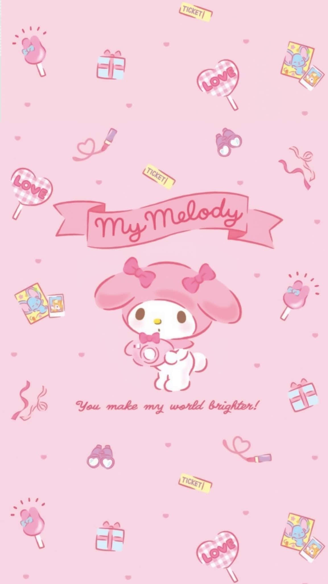 Søt My Melody Sanrio tegneseriefigur Bakgrunner