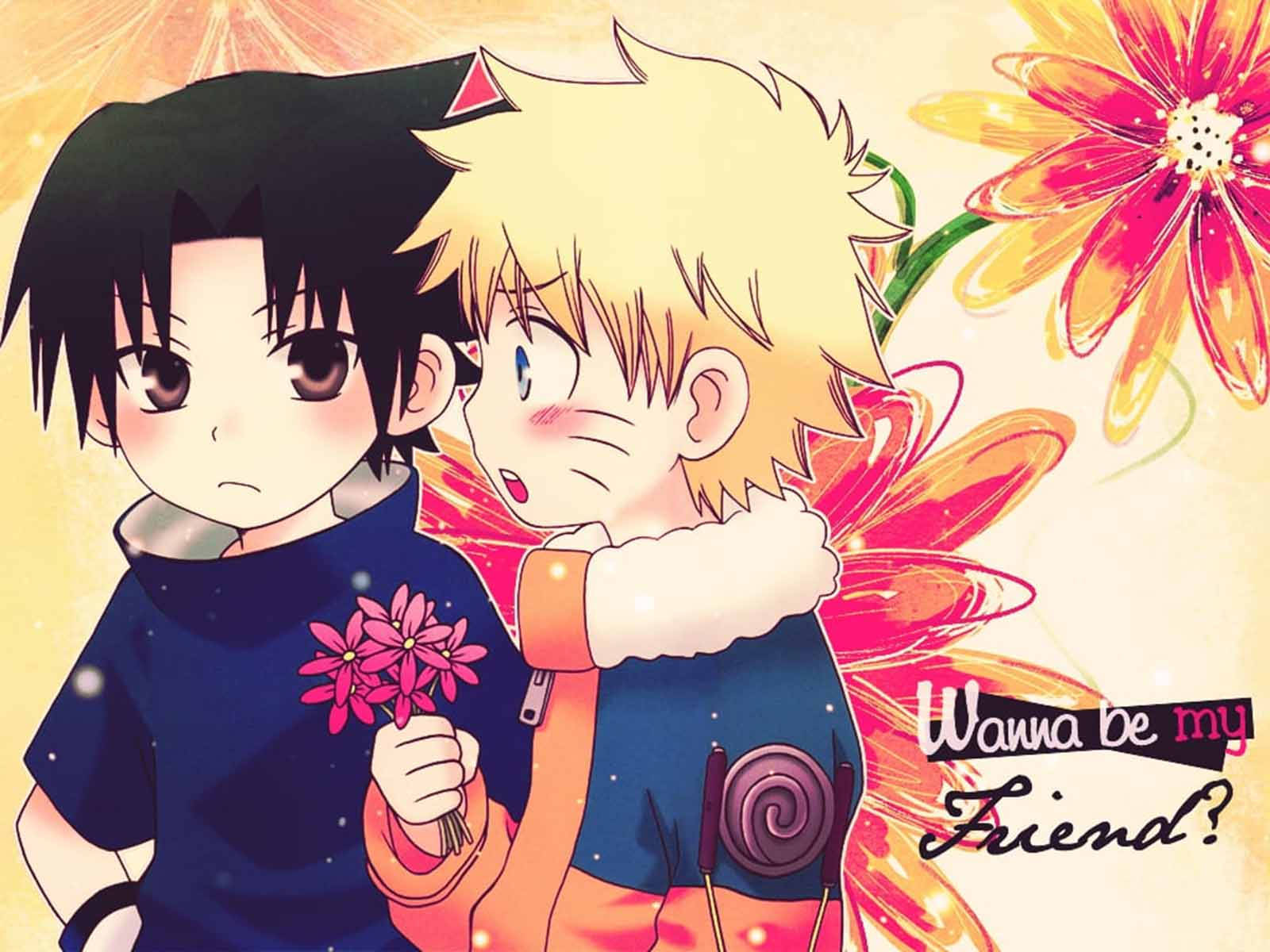 Søt Naruto blomsterkunst Bakgrunner