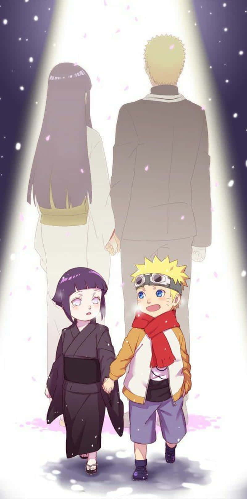 Søt Naruto og Hinata baby og voksen versjon Bakgrunner