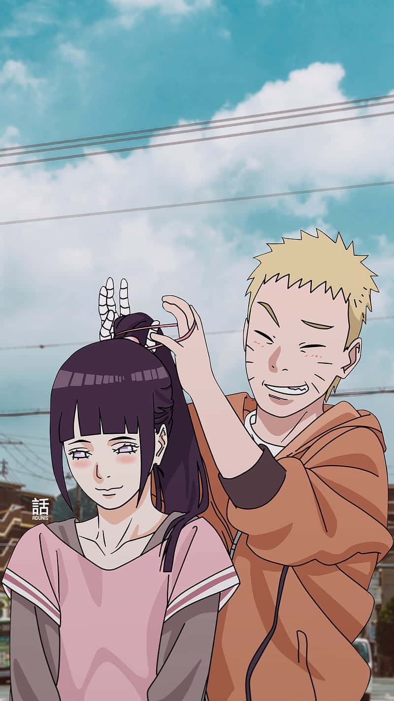 Søt Naruto og Hinata hår Bakgrunner