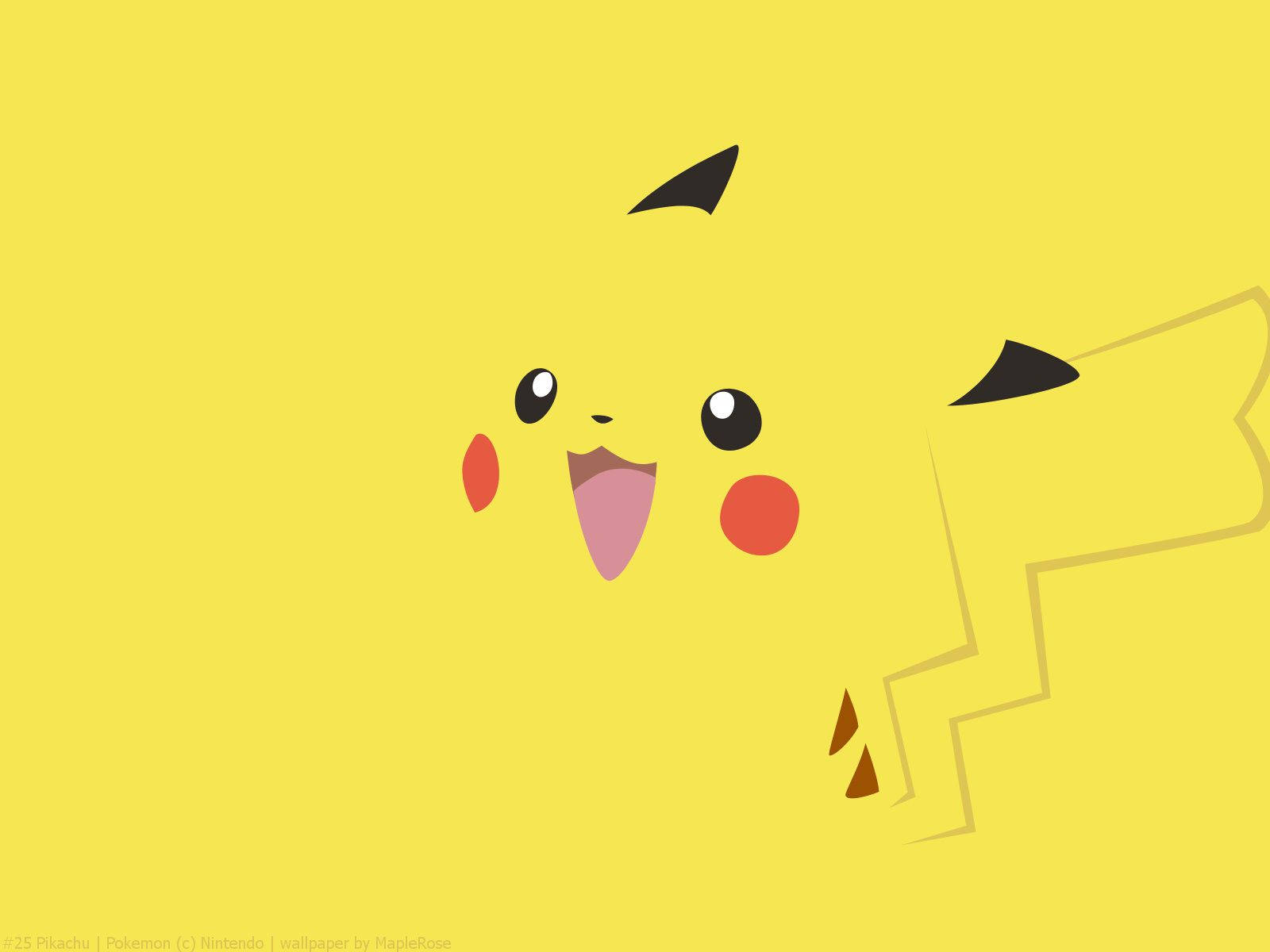 Bakgrunnsbilde av Pikachu som smelter inn i lys gul bakgrunn.