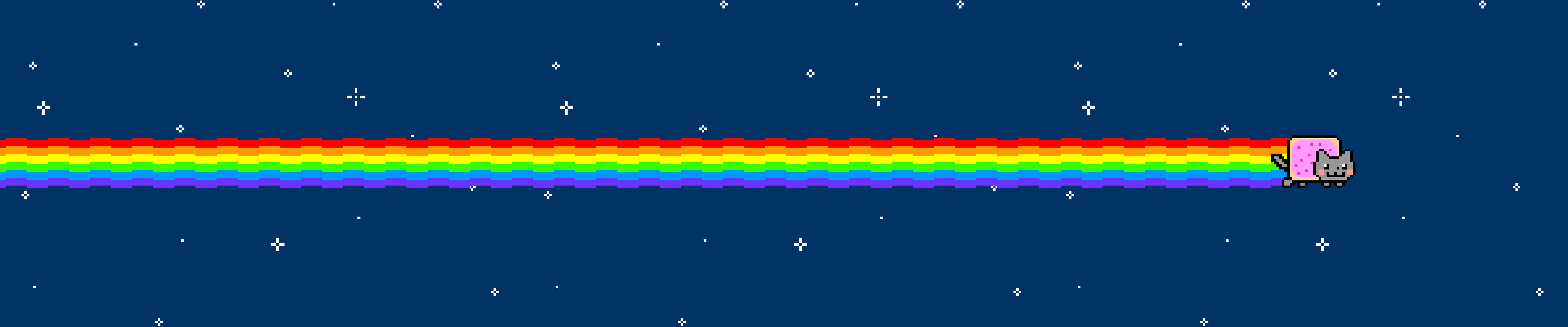 Søt regnbue Nyan Cat Pixel 3 skjermbakgrunn Bakgrunner