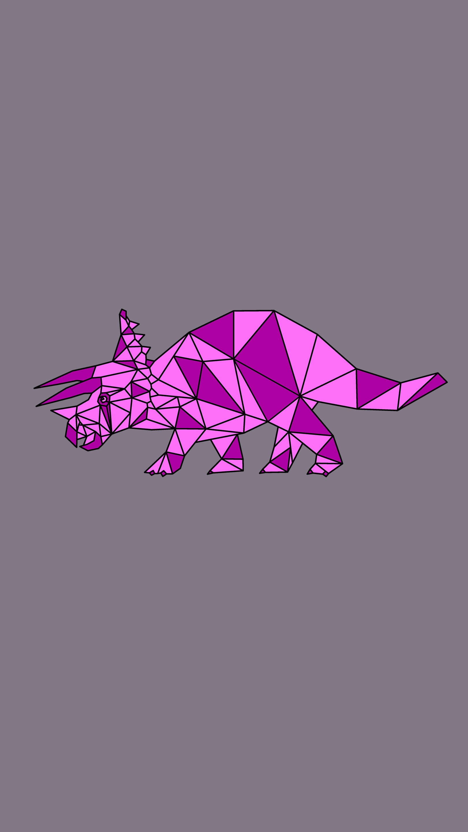 Søt rosa dinosaur geometrisk Styracosaurus Bakgrunner