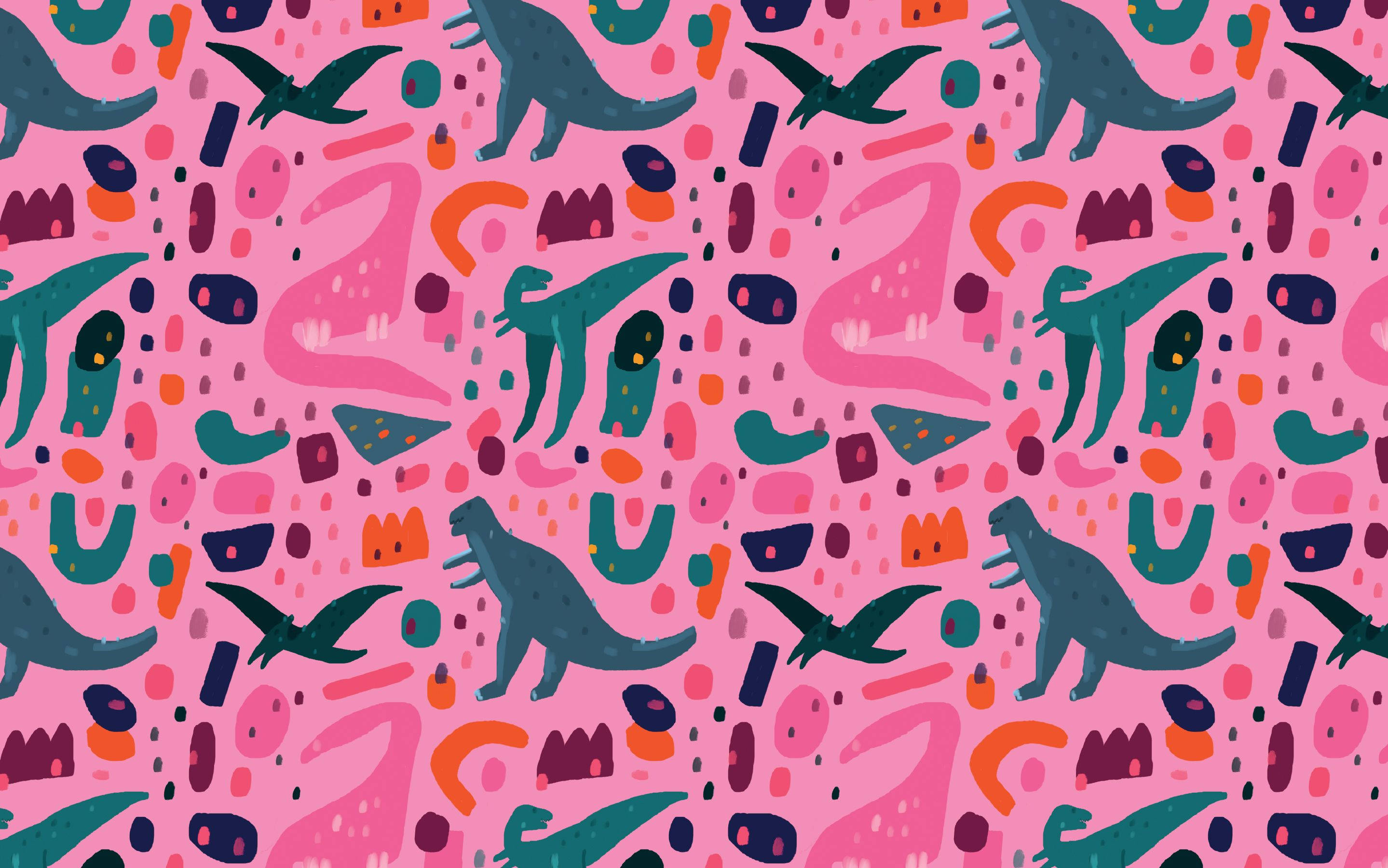 Søt rosa dinosaurillustrasjon Bakgrunner