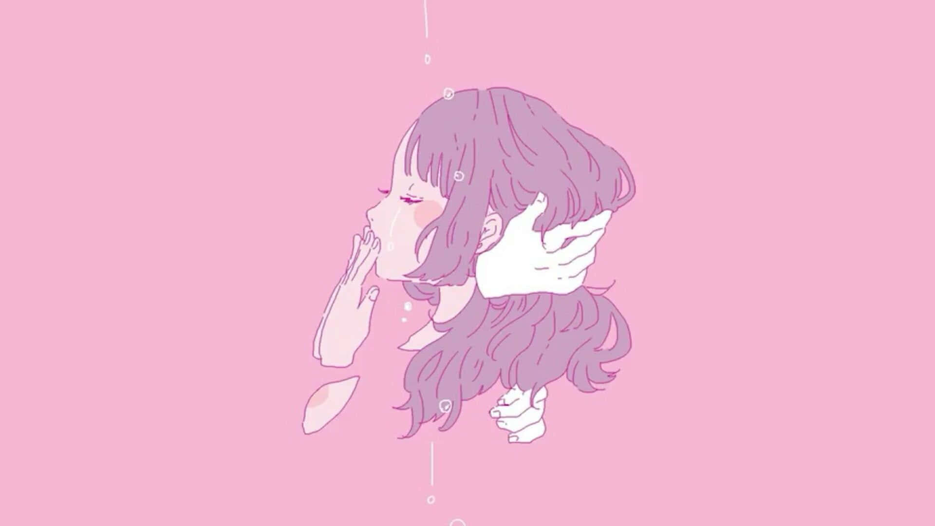 Søt rosa Kawaii-bakgrunn Bakgrunner